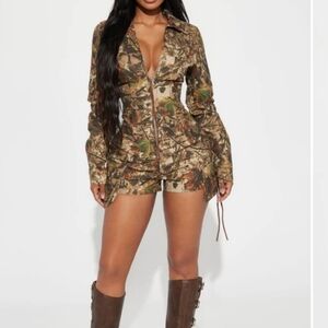 Fashion Nova Camouflage Jumpsuit